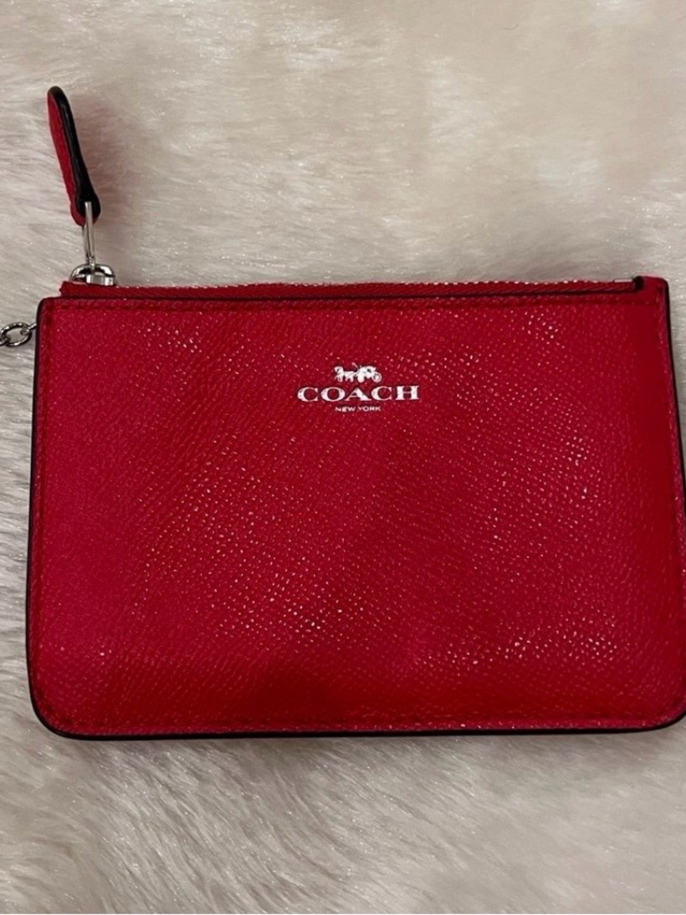 COACH Red Leather Coin Pouch